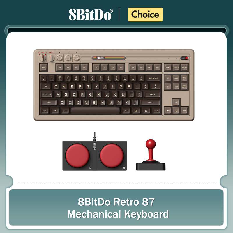 Retro Gaming Us - 8BitDo Retro Mechanical Keyboard, BT/2.4G/USB-C Hot