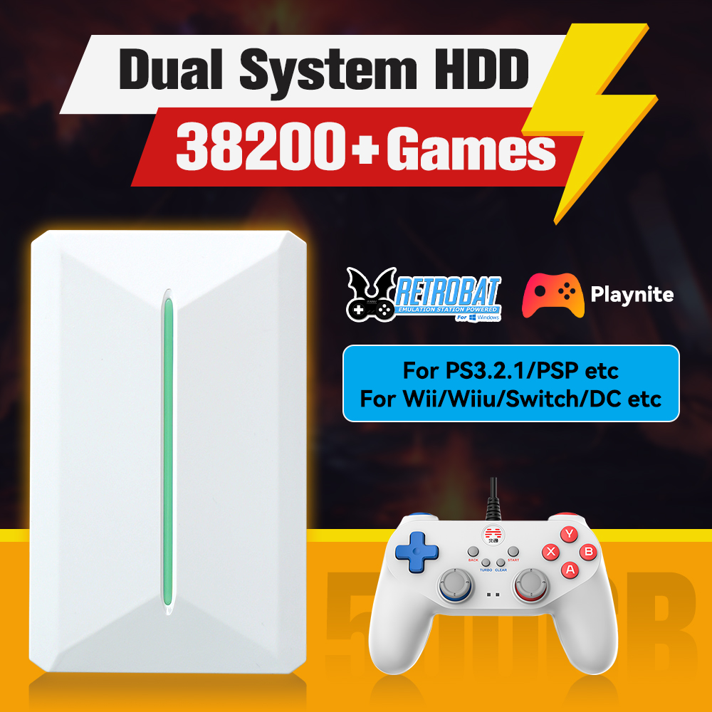 Retro Gaming Mini Pc - Retrobat＆Playnite System HDD Retro Game Console