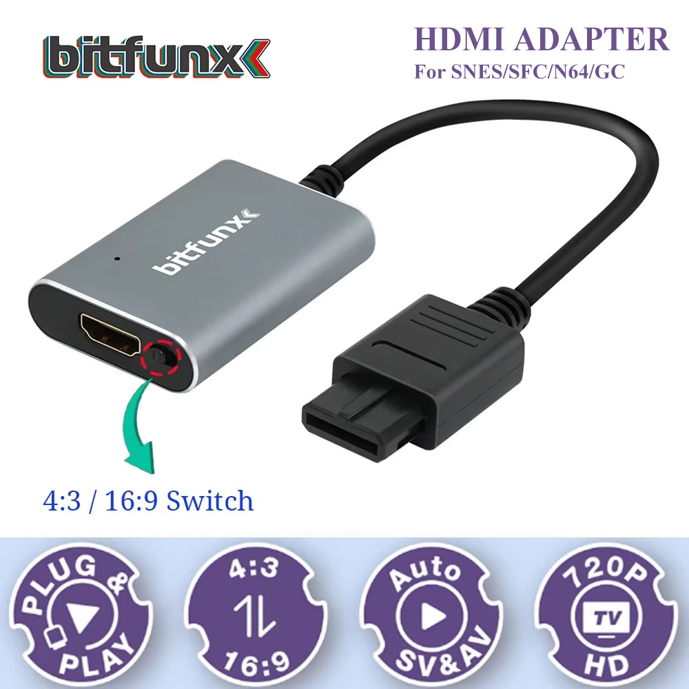 Bitfunx 720P Svideo / AV To HD - đánh giá và giá Retro Gaming Setup