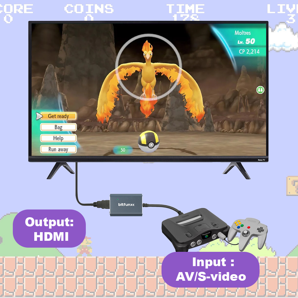 Bitfunx 720P Svideo / AV To HD - đánh giá và giá Retro Gaming Setup